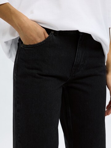 Wide Leg Jean 'SLFBEA-KORI' SELECTED en noir
