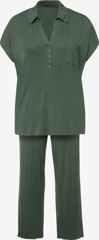 Ulla Popken Pyjama in Groen: voorkant