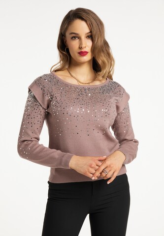 Pull-over faina en rose : devant