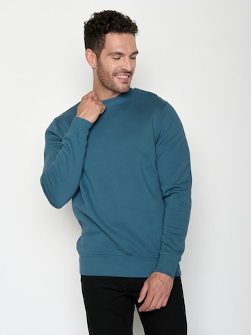 Sweat-shirt 'Wild Basic' GREENBOMB en bleu : devant
