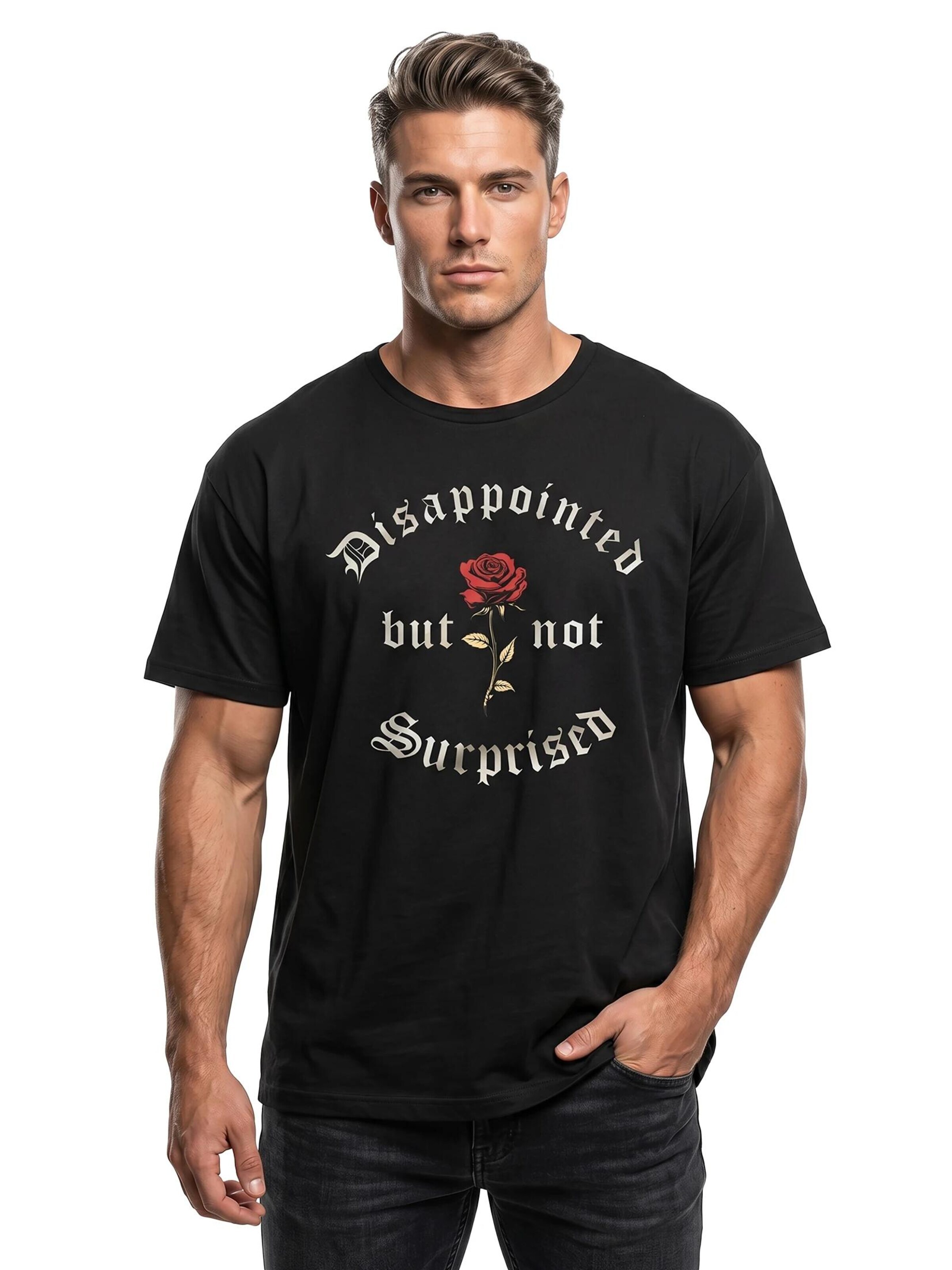MAKAYA Shirt 'Disappointed'‌ in Schwarz