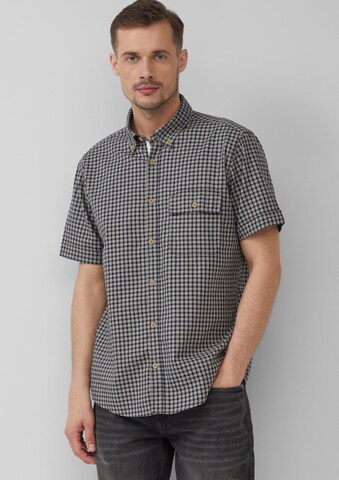 s.Oliver Regular Fit Hemd in Blau: Vorderseite