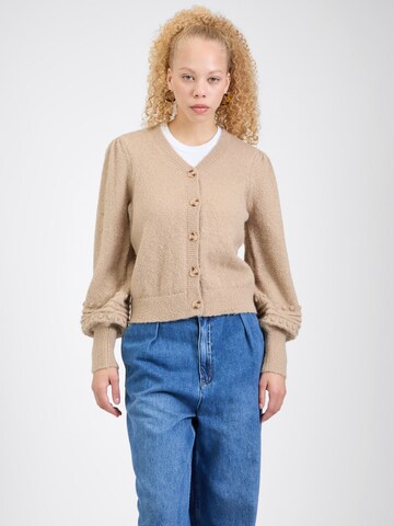 Cardigan 'VITULI' VILA en beige : devant