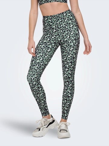ONLY PLAY - Skinny Pantalón deportivo 'ONPJAM-2-MILLE' en verde: frente