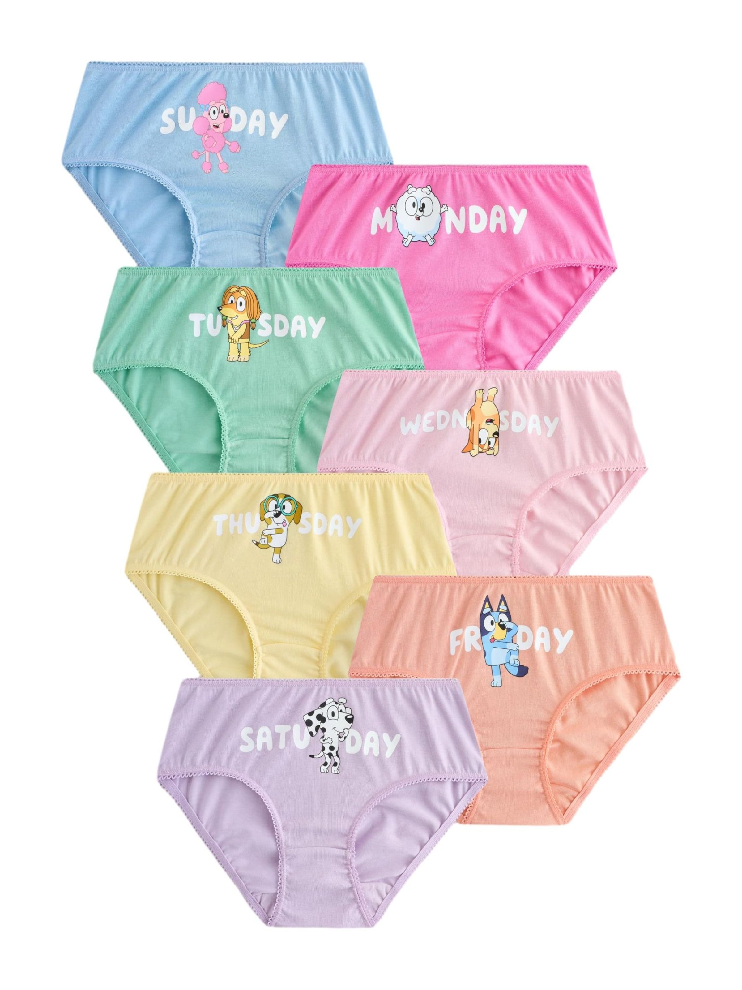 Sous-vêtements 'Bluey Days of The Week' Next en bleu : devant