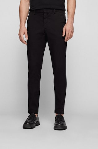 BOSS Black Slim fit Chino Pants 'Kaito' in Black: front