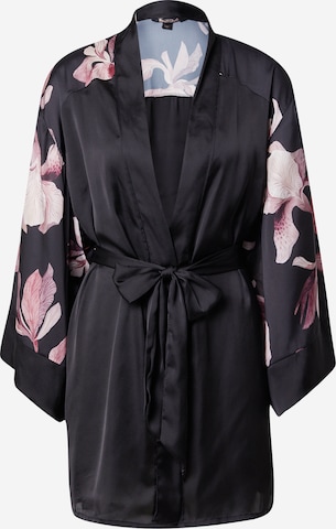 Robe de chambre Hunkemöller en noir : devant