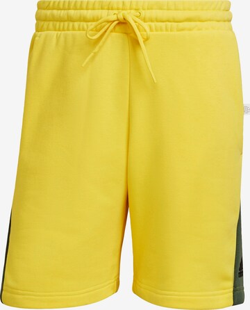 ADIDAS SPORTSWEAR Regular Workout Pants in Yellow: front