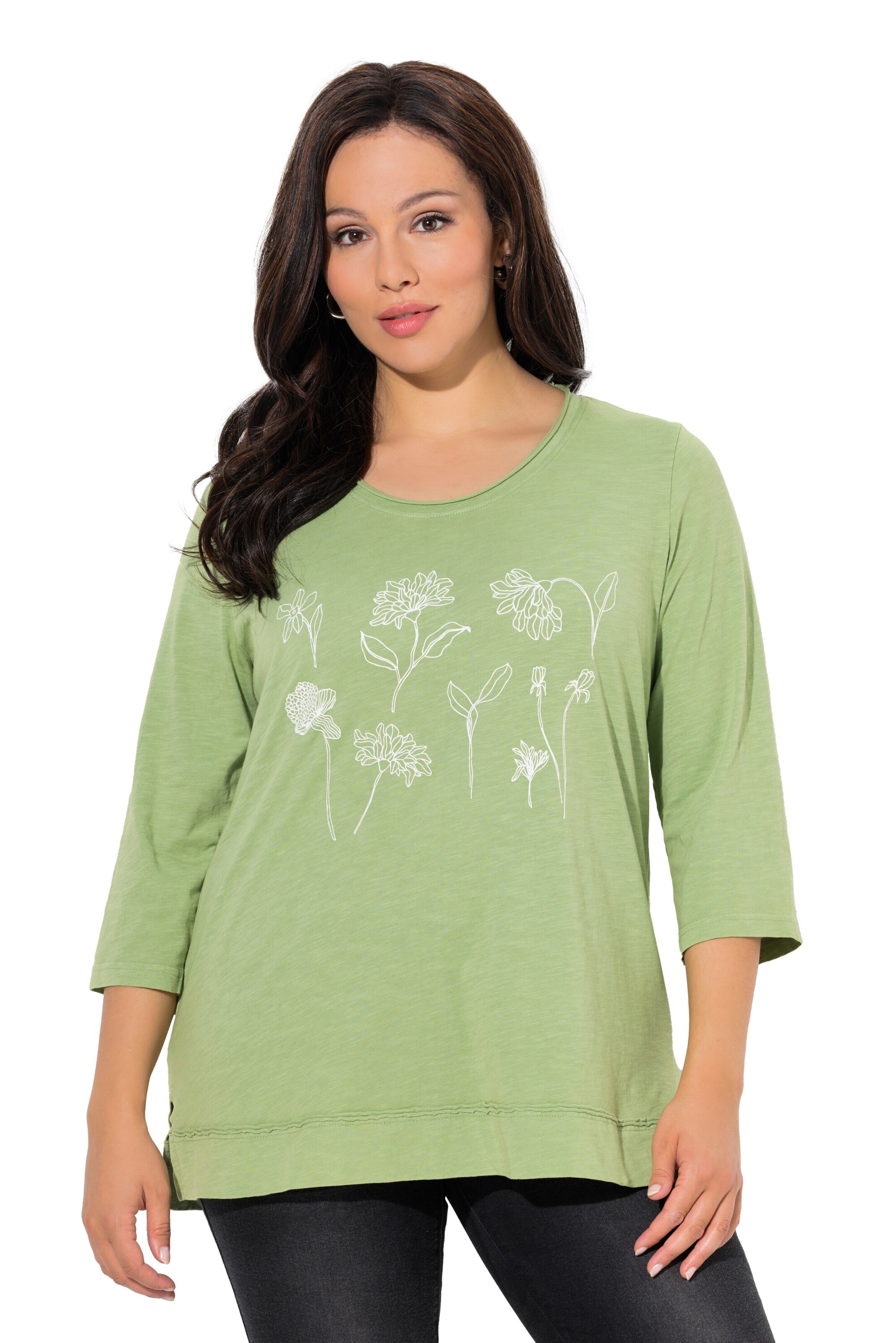 Ulla Popken Shirt in Groen: voorkant