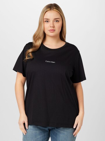 Calvin Klein Curve T-Shirt in Schwarz: predná strana