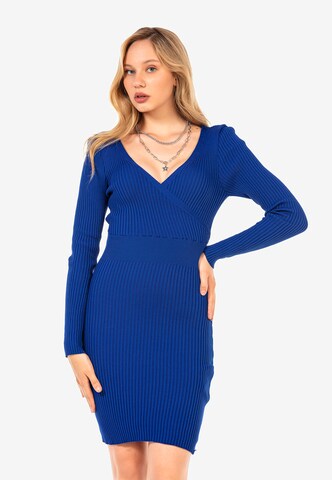 CIPO & BAXX Strickkleid in Blau: predná strana