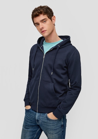 QS Sweatjacke in Blau: Vorderseite