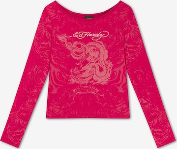 Maglietta di Ed Hardy in rosa: frontale
