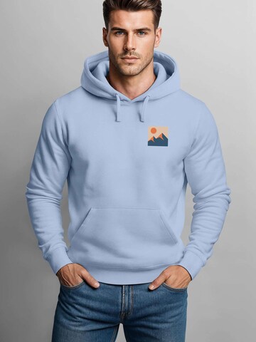 Neverless Sweatshirt 'Minimal Mountain' in Blue
