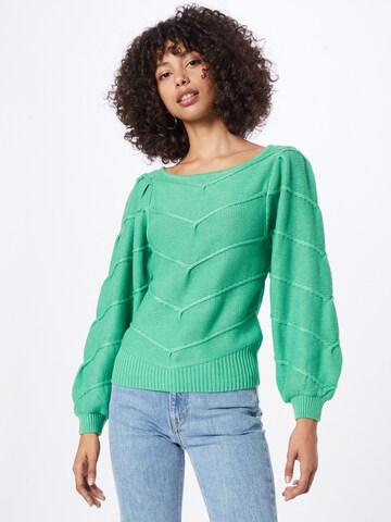 ICHI Sweter 'PILAR' w kolorze zielony: przód