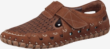 MANITU Classic Flats 'Slings' in Brown: front
