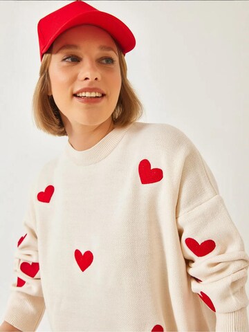 Bianco Lucci - Pullover oversized em bege