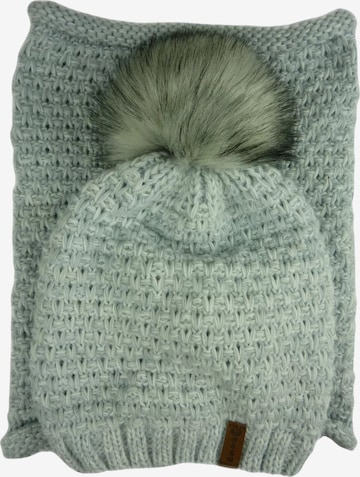 Kumixi Mütze 'Set: Mütze & Loop Schal' in Grau: Vorderseite