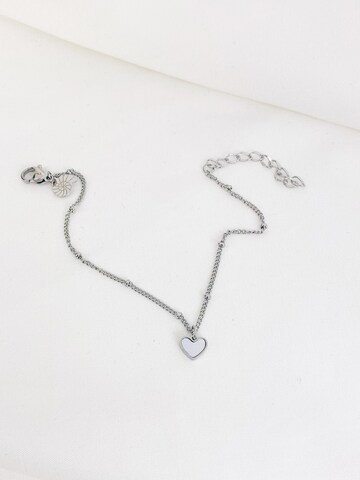 Braccialetto 'Heartbeat' di Hey Happiness in argento