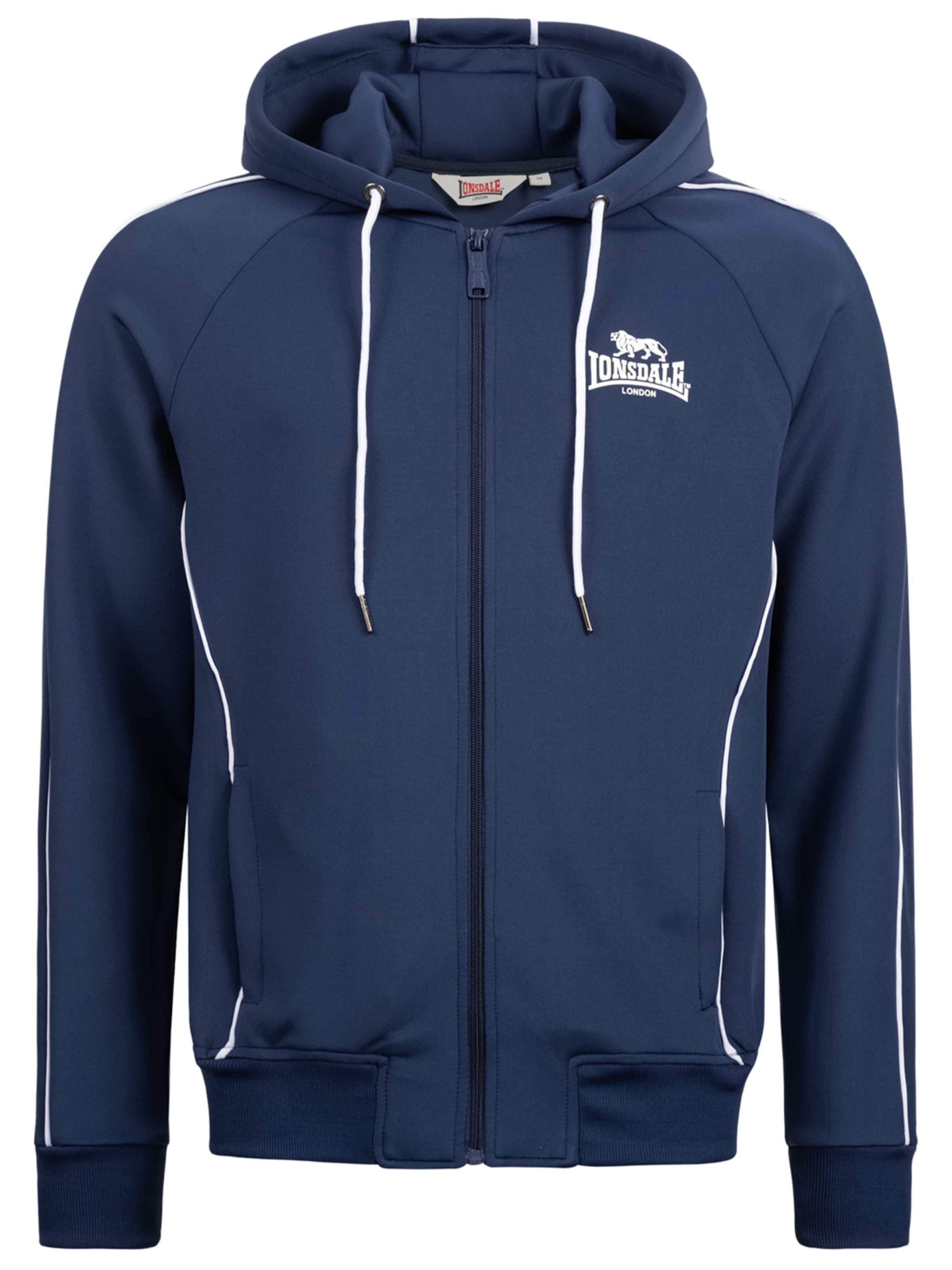 LONSDALE Zip-Up Hoodie 'Achavanich' in Navy ABOUT YOU