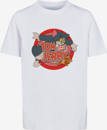 Maglietta 'Tom and Jerry - Classic Catch' di ABSOLUTE CULT in bianco: frontale