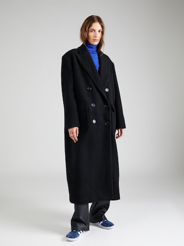 Manteau mi-saison 'Crombie' Warehouse en noir : devant