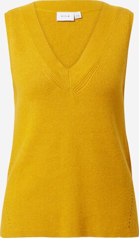 VILA Knitted Vest 'Ril' in Yellow: front