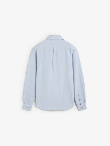 Scalpers Regular Fit Vintage Linen Shirt ' ' in Blau