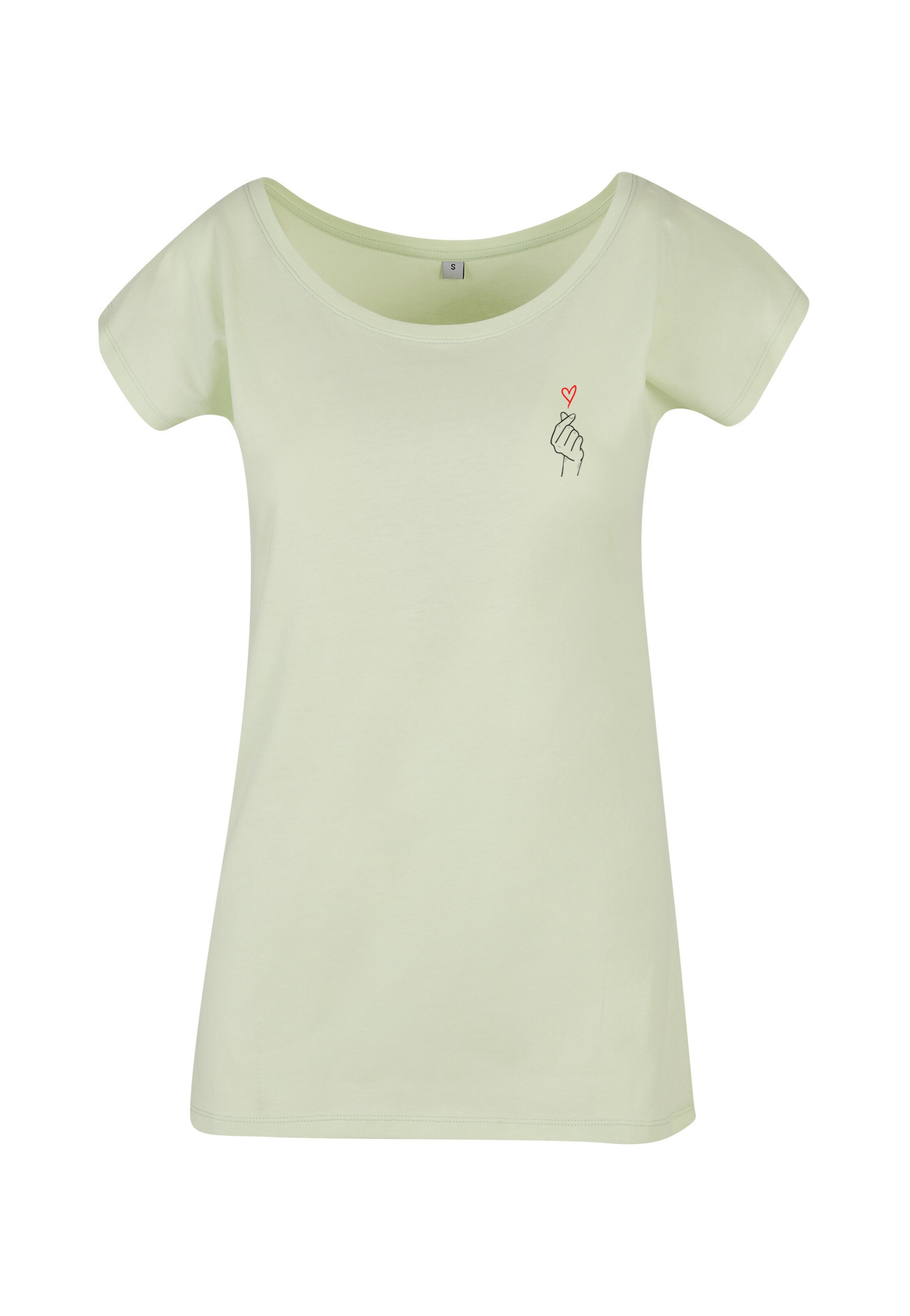 Urban Classics Shirt 'K-Heart' in Grün: Vorderseite