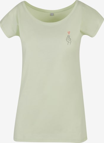 Urban Classics Shirt 'K-Heart' in Grün: Vorderseite
