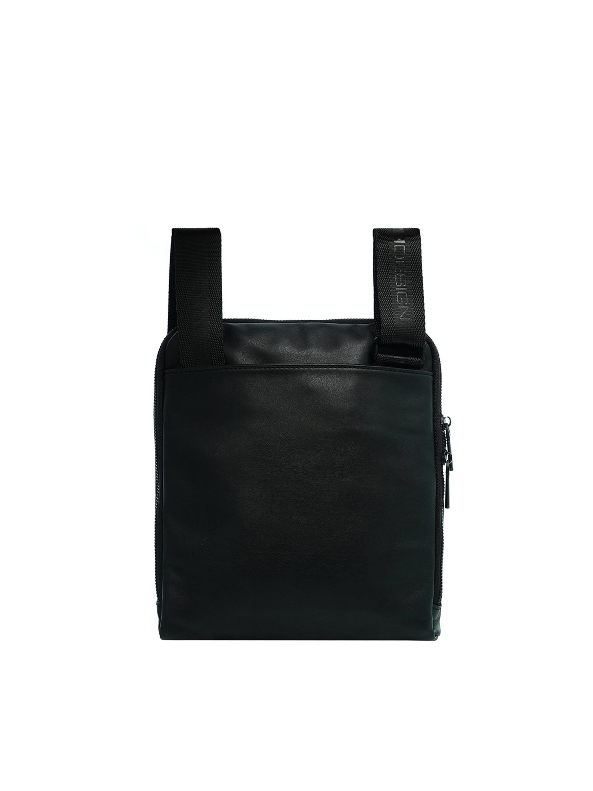 Borsa a tracolla 'Borsa a Tracolla Uomo Momo Design Poliestere Chiusura Zip 24x28cm' di Momo Design in nero