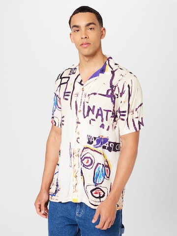 Cotton On Regular fit Button Up Shirt 'Basquiat' in Beige: front