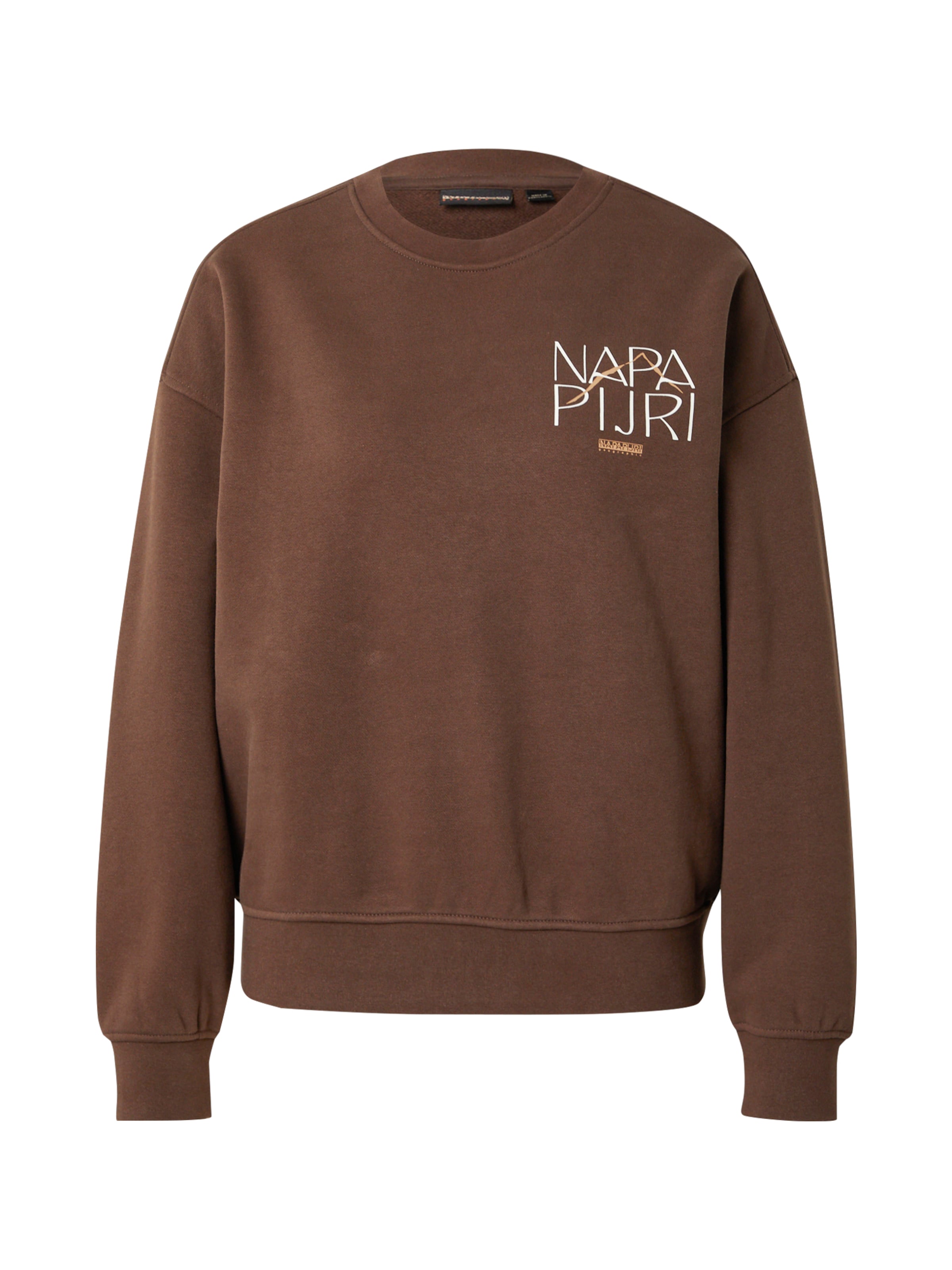 NAPAPIJRI Collegepaita 'B-RHIN' värissä ruskea: etupuoli