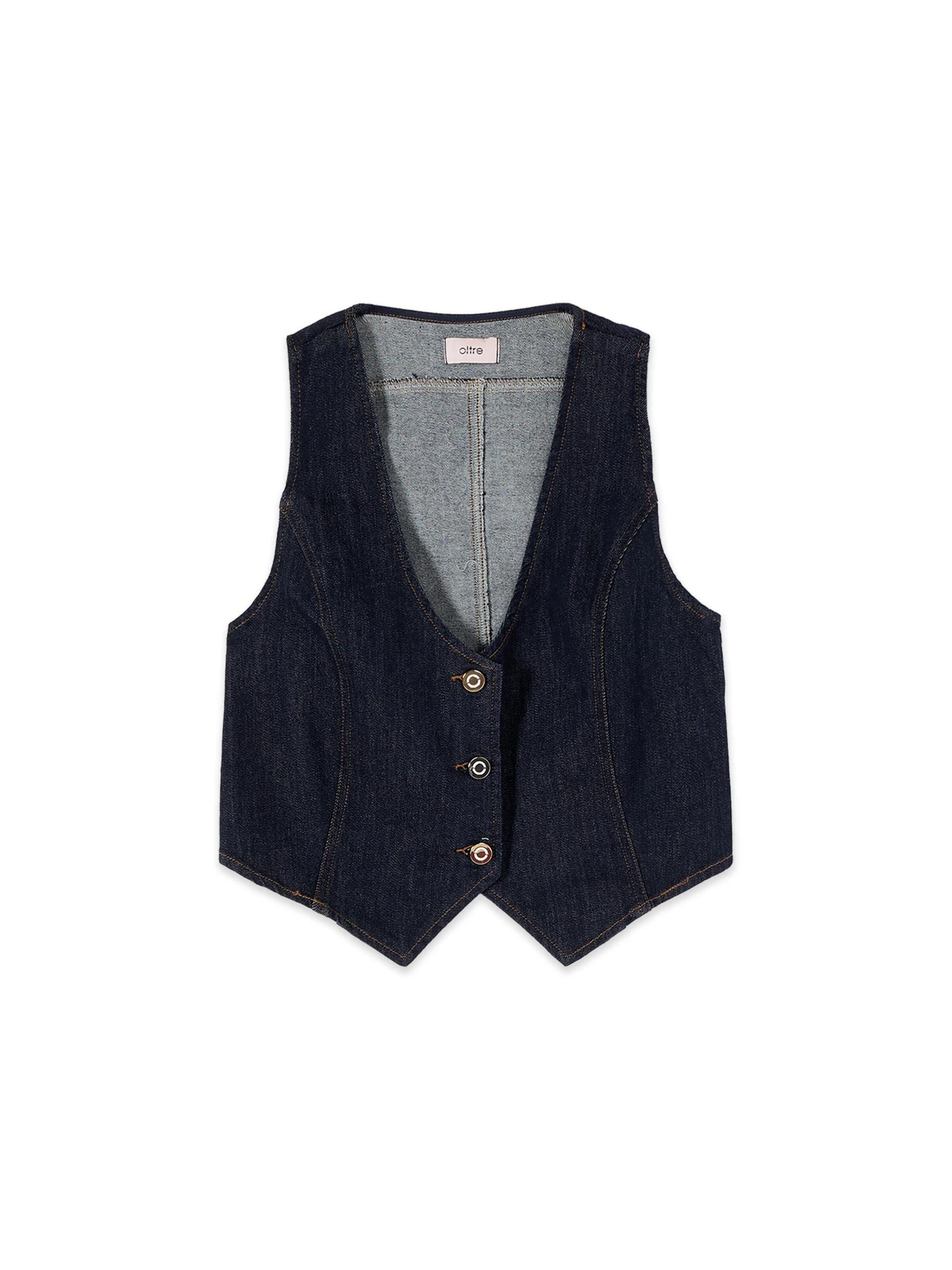 Gilet da completo di oltre in blu: frontale