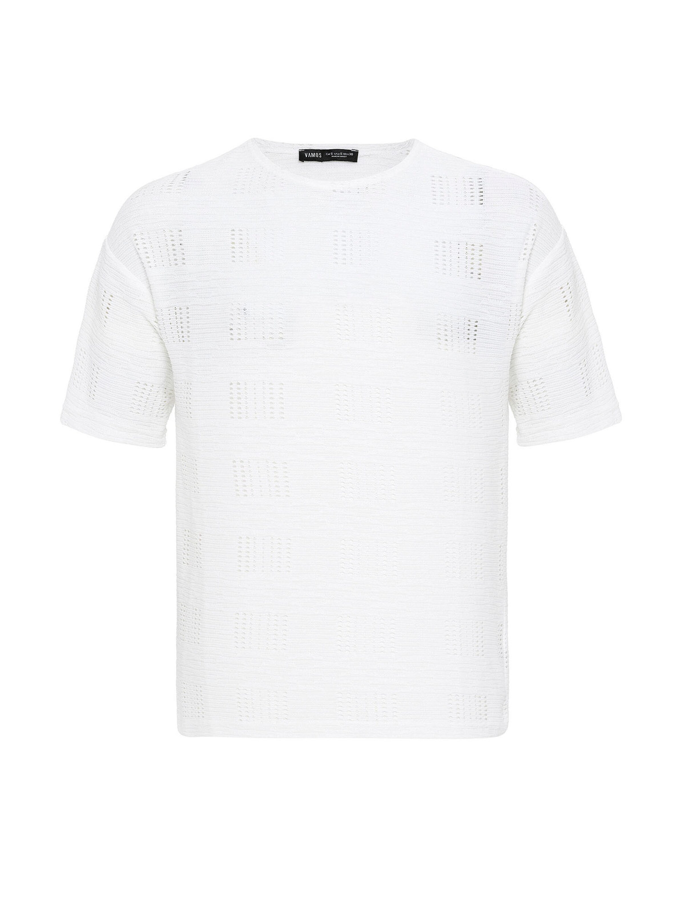 balts VAMOS CLO T-Krekls: no priekšpuses