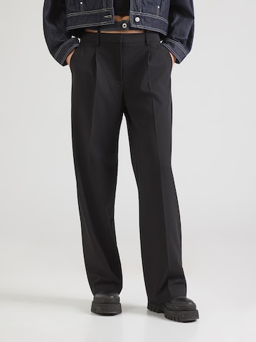 KARL LAGERFELD JEANS Wide Leg Suorat housut värissä musta: etupuoli