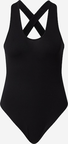 EDITED Shirt Bodysuit 'Sita' in Black: front