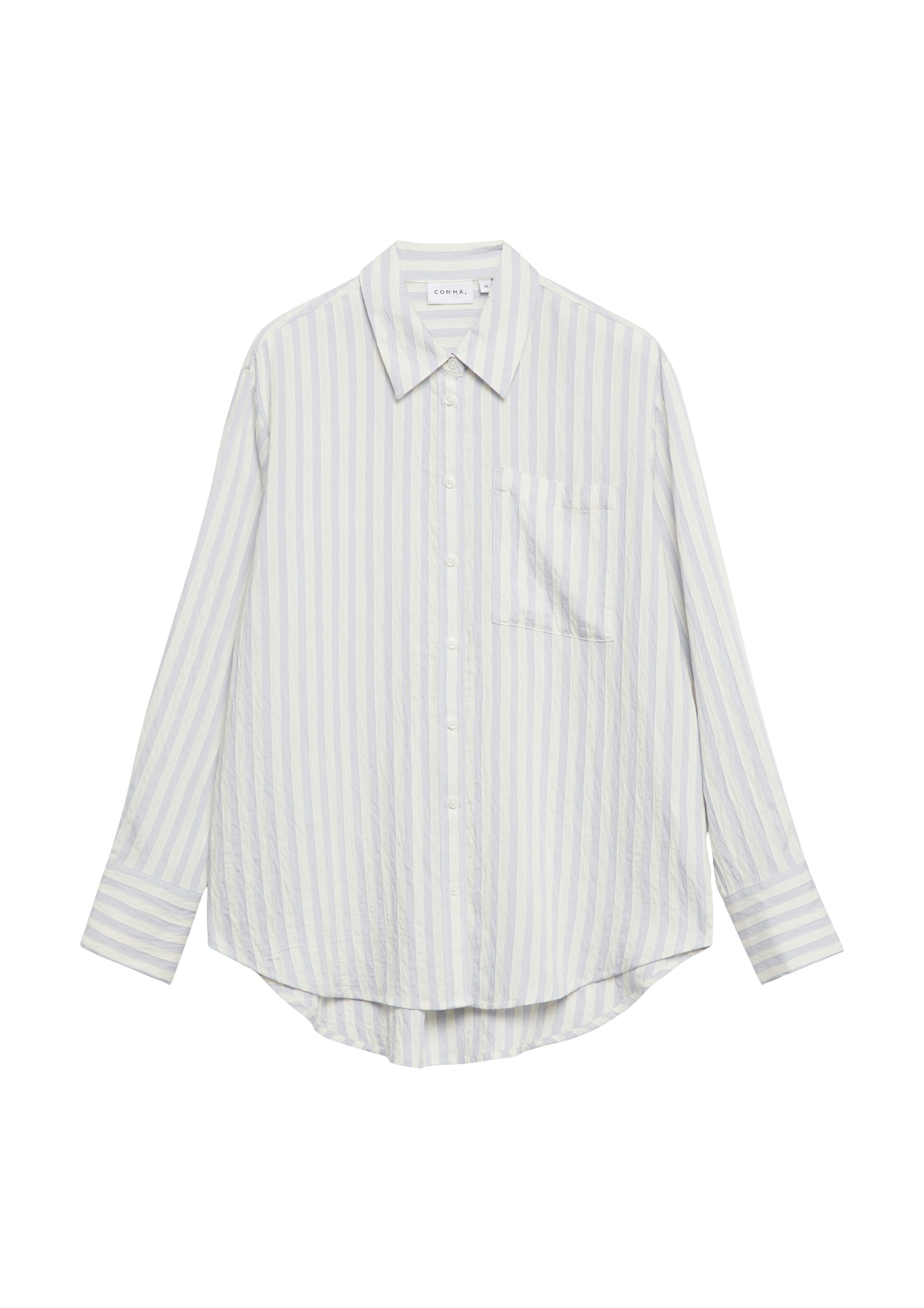 COMMA Blouse in XXS in de kleur Lichtblauw / Wit, Productweergave
