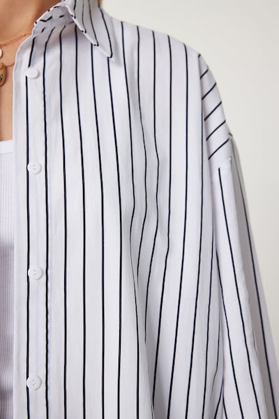 Happiness İstanbul Μπλούζα σε μαύρο / λευκό, Άποψη προϊόντος