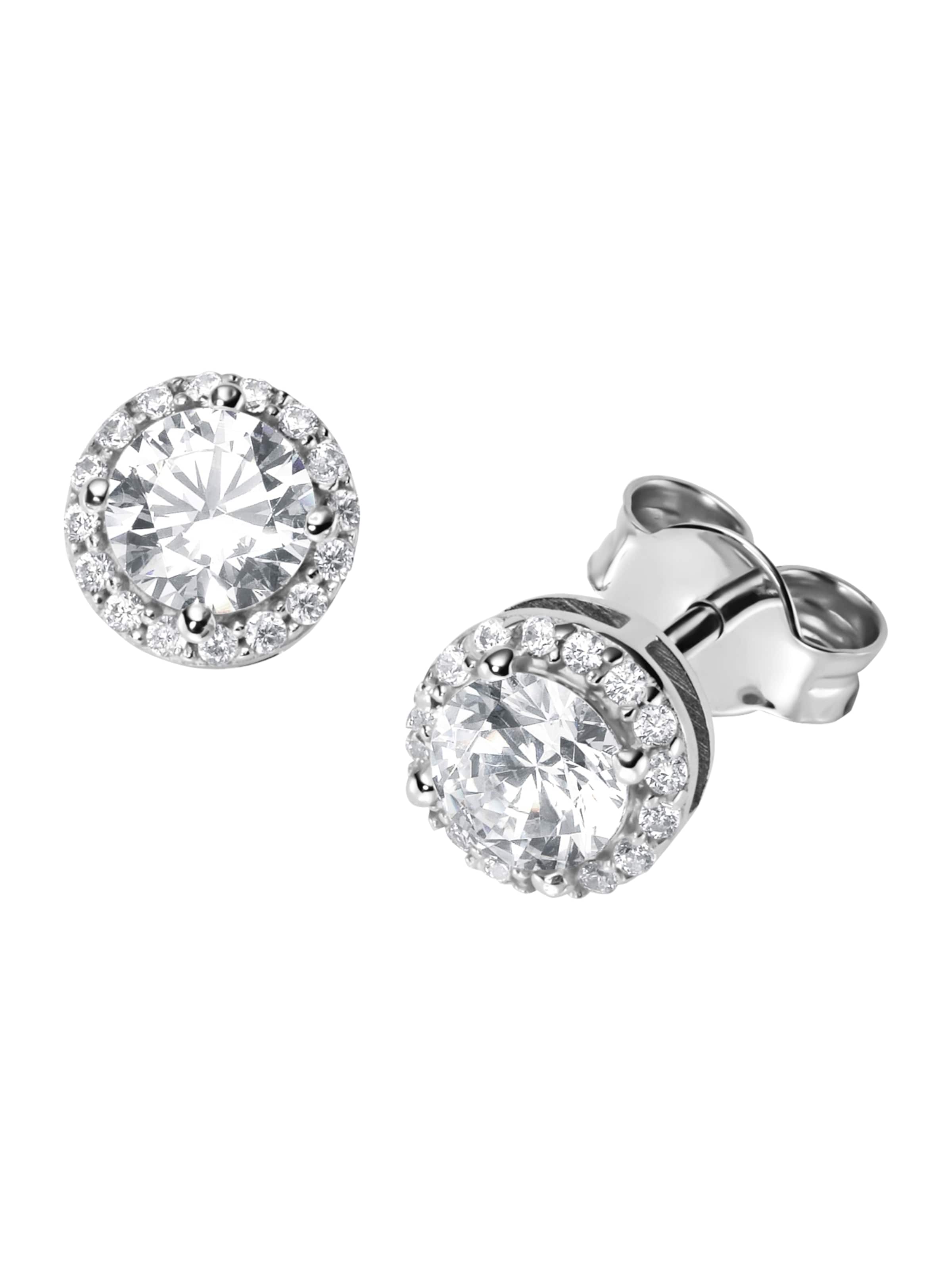 Boucles d'oreilles Luigi Merano en blanc : devant