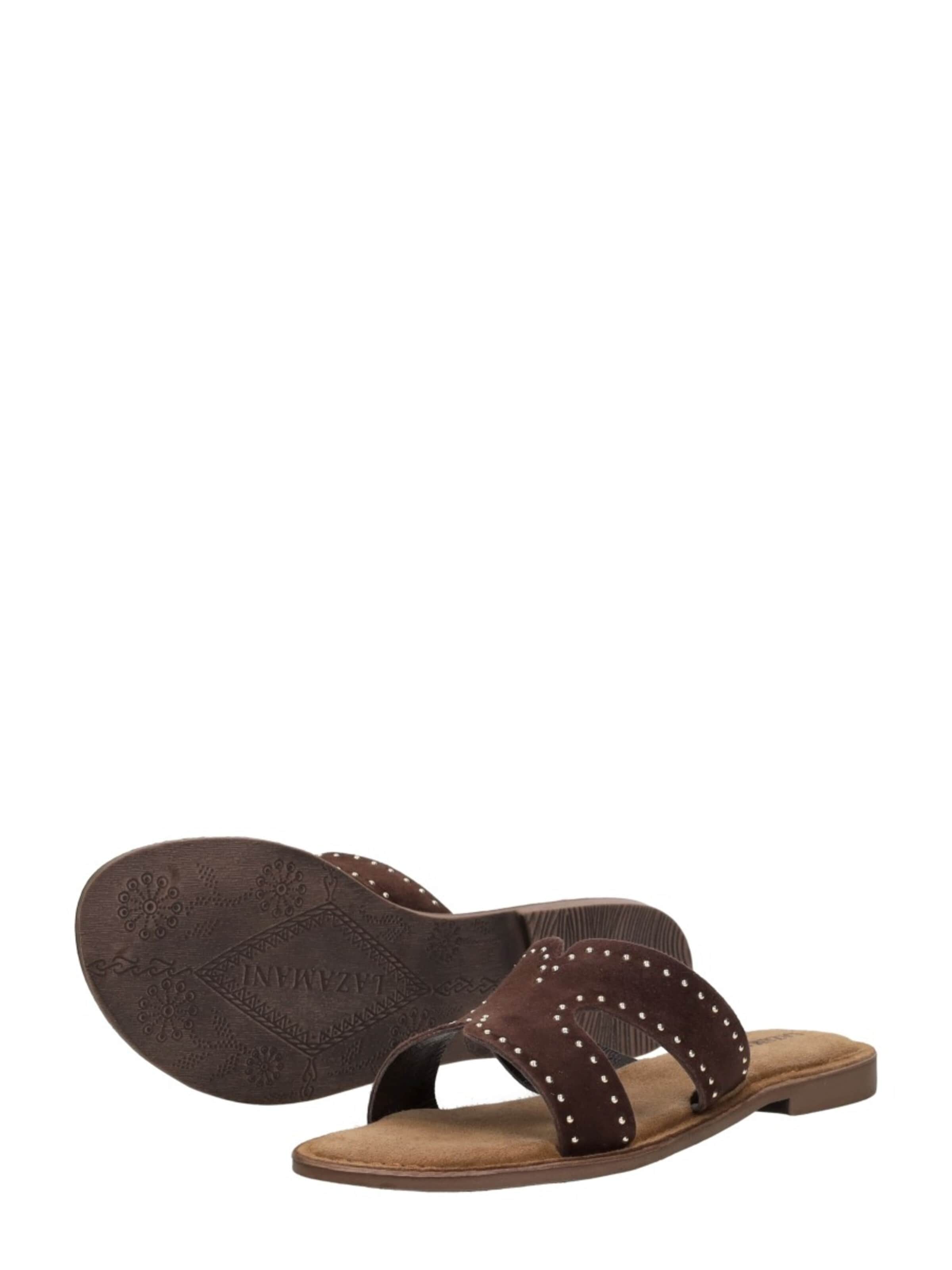 LAZAMANI Huisschoenen 'Lina' in Bruin