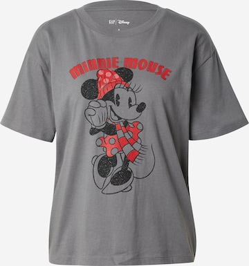 GAP Shirt 'DISNEY  MICKEY  AND MINNIE' in Grijs: voorkant