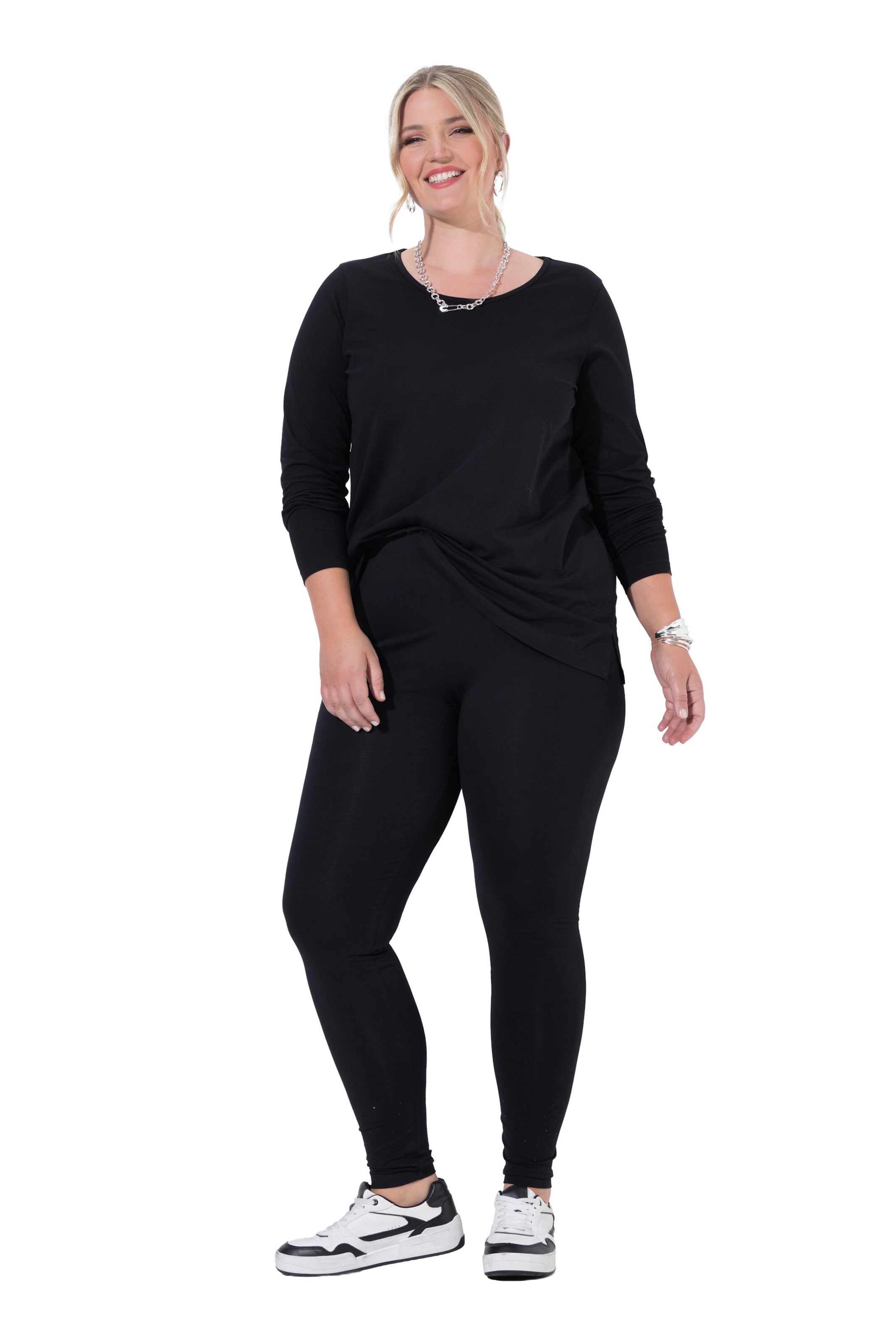 MIAMODA Skinny Leggings in Black: front