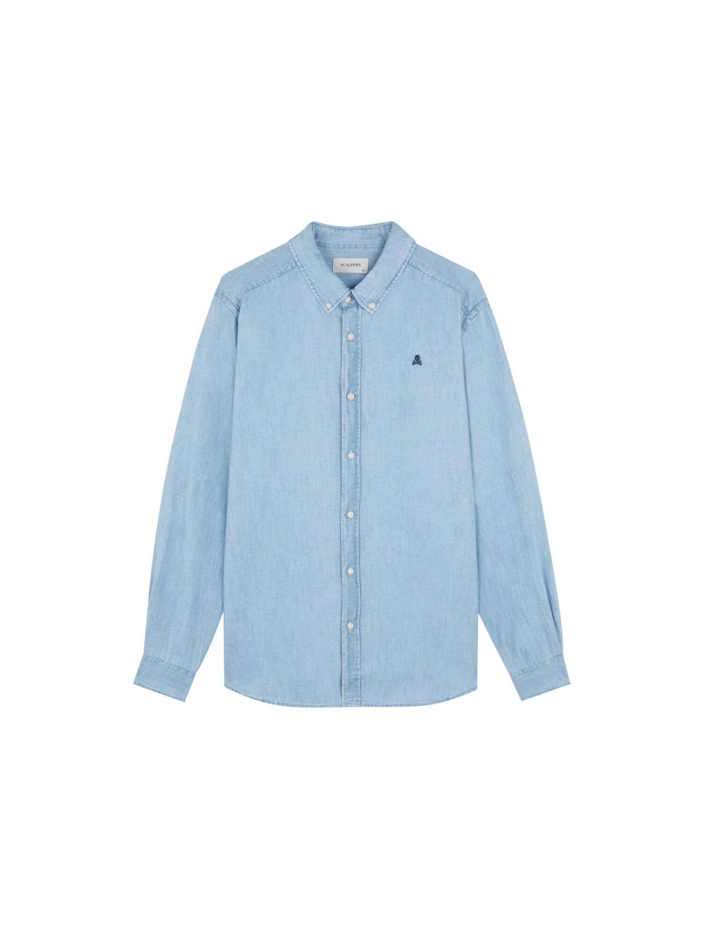 Scalpers Тениска ' ' в синьо: отпред