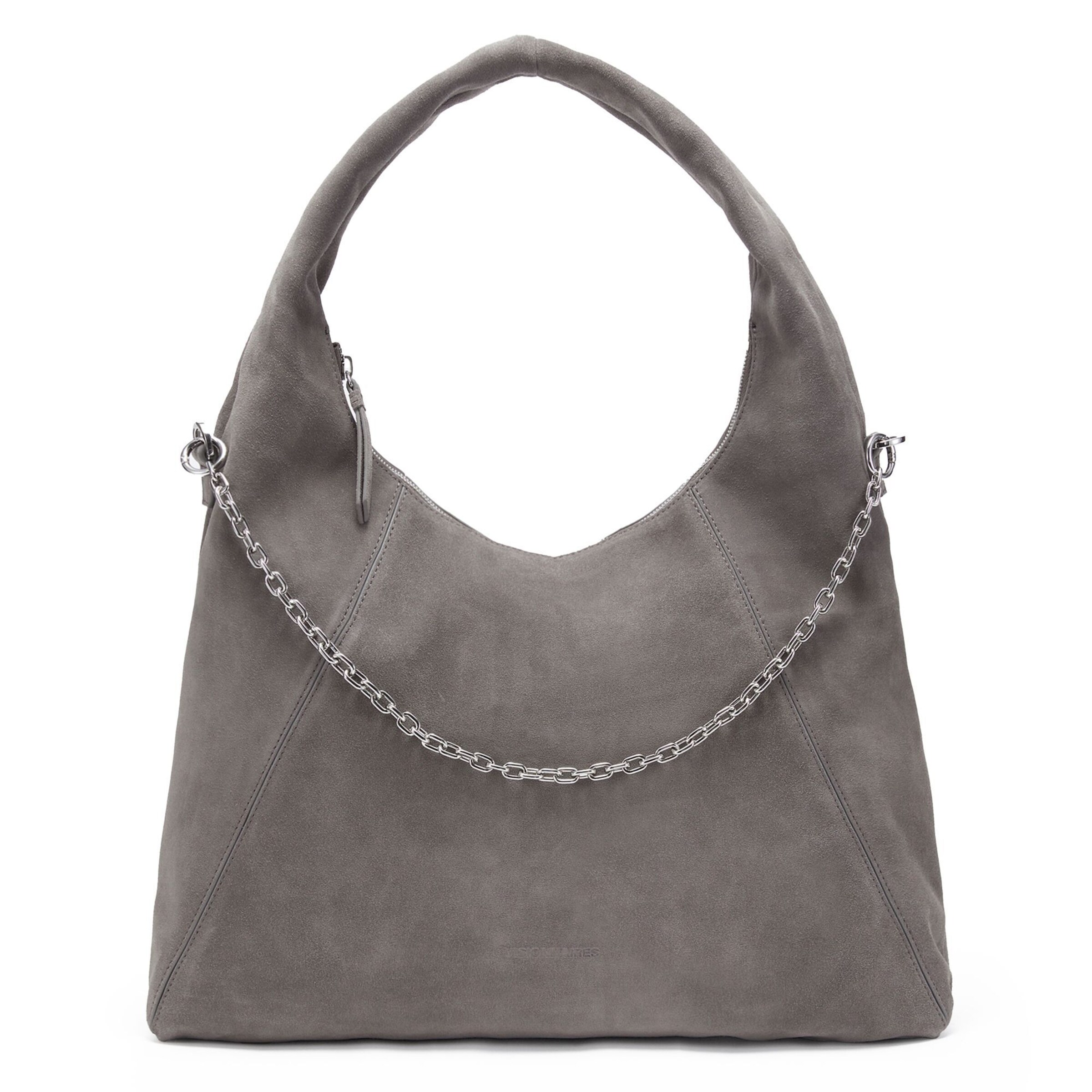 Borsa a spalla 'Jade Cozy Chain' di Les Visionnaires in grigio: frontale