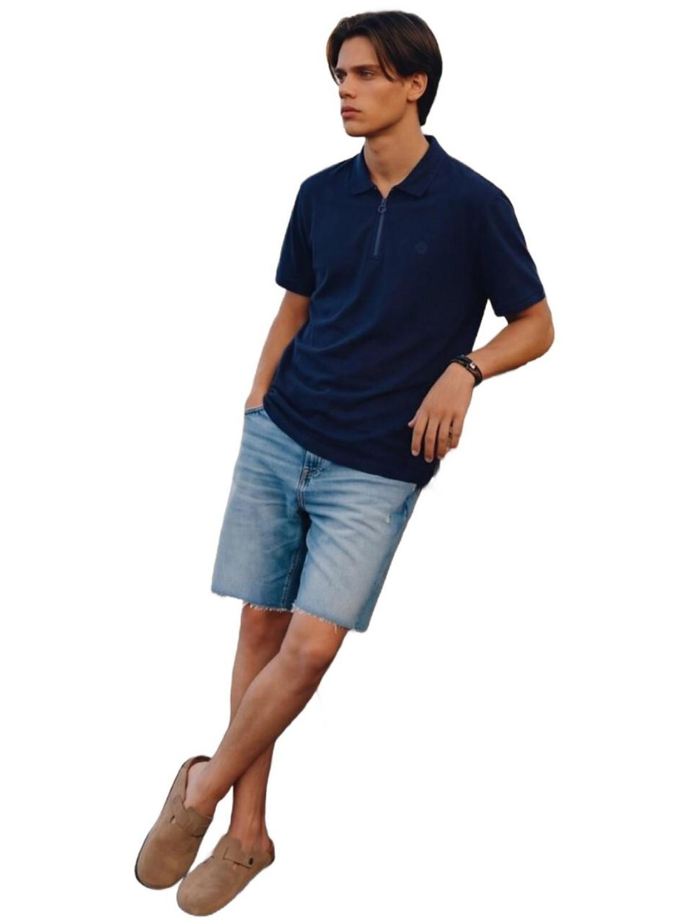 Maglietta 'LTB Jeans Herren-Polohemd aus Piqué mit Reißverschluss' di LTB Jeans in blu