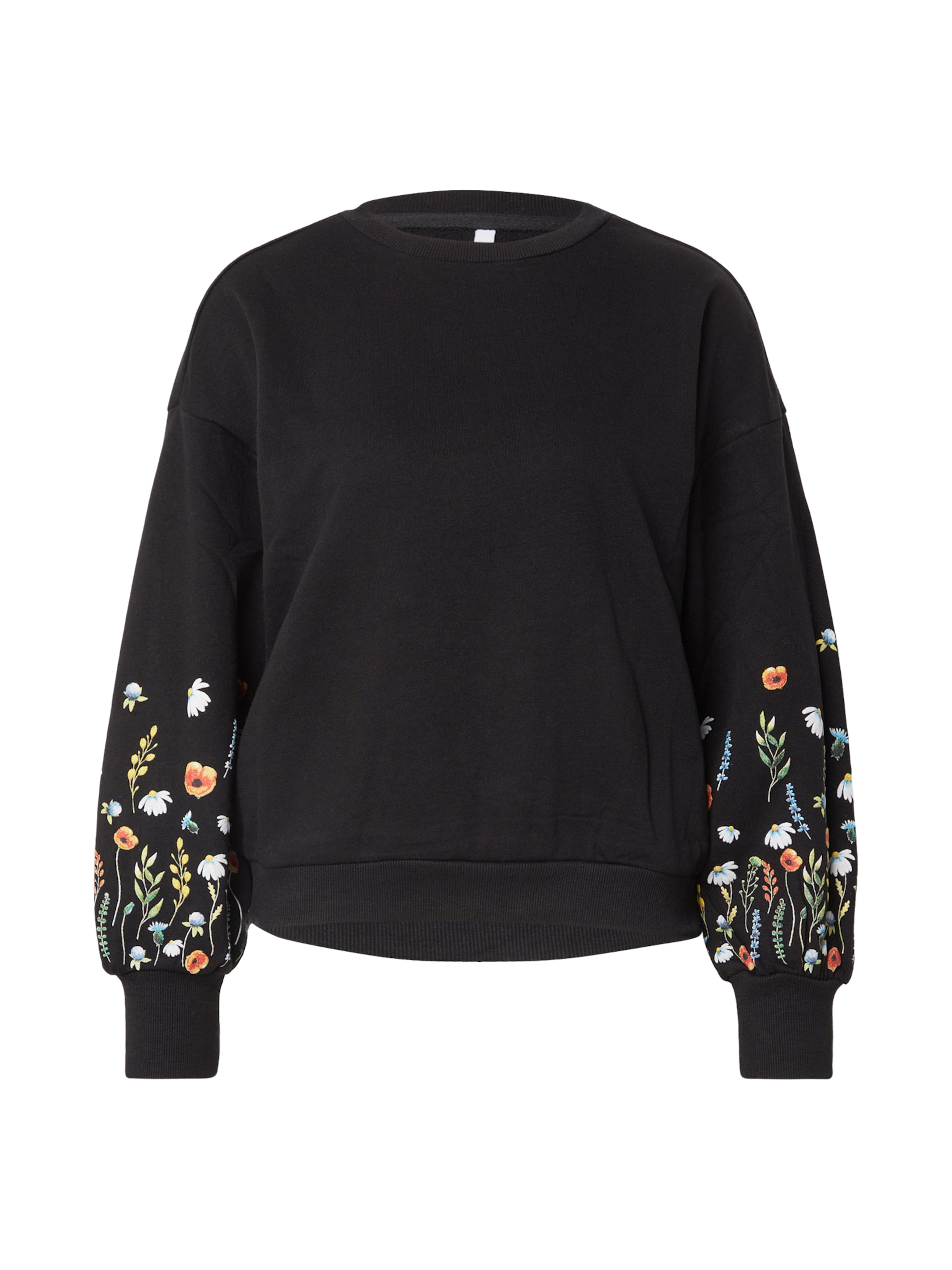 Hailys Sweatshirt 'Is44alie' in Schwarz: Vorderseite