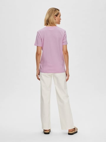 SELECTED FEMME T-Shirt 'MY ESSENTIAL' in Pink