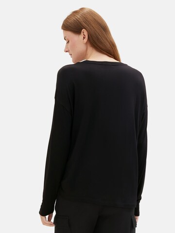 TOM TAILOR Bluse in Schwarz