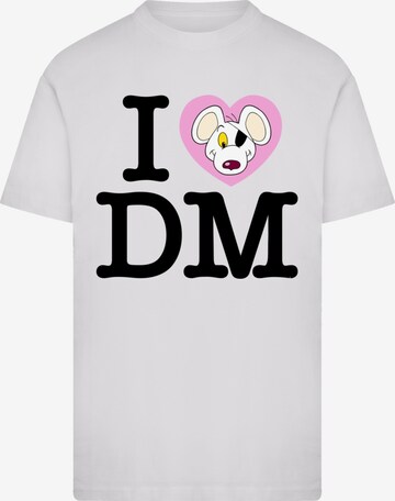 F4NT4STIC Shirt 'Danger Mouse I Love DM' in White: front